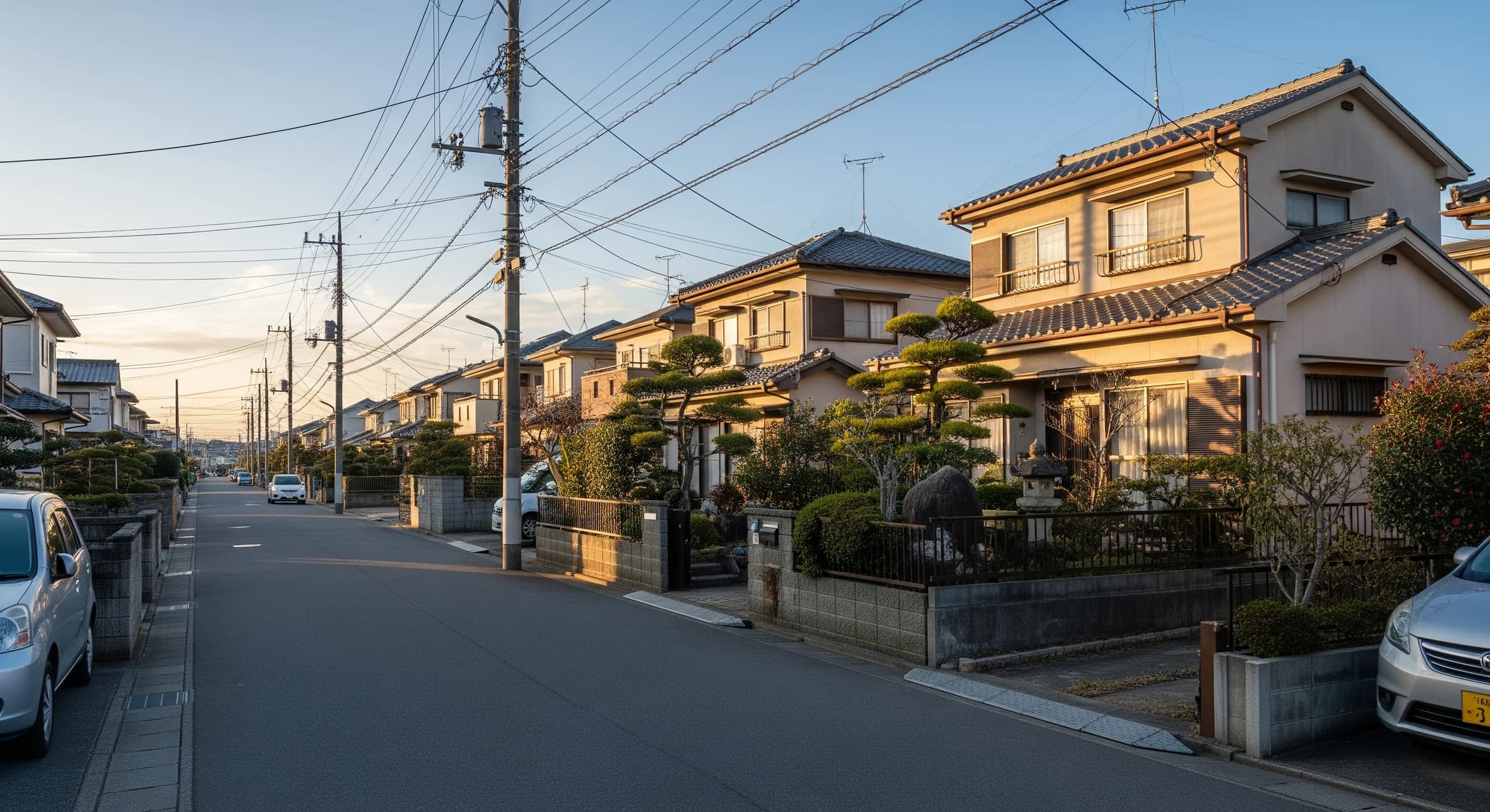 千葉県松戸市の住宅街の風景